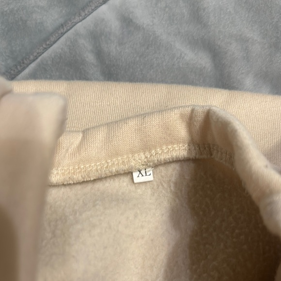 Cream Sweatshirt with Fun Text - Picture 2 of 3